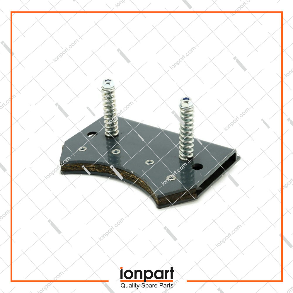 Knotter Left Support Plate and Brake Lining Complate Compatible With Gallignani Hay Baler 28.44.001 + 28.44.002 + 88.76.107